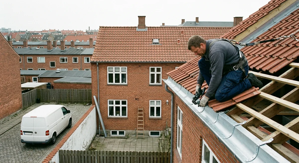 Håndværker udfører kloakrenovering i Ryslinge