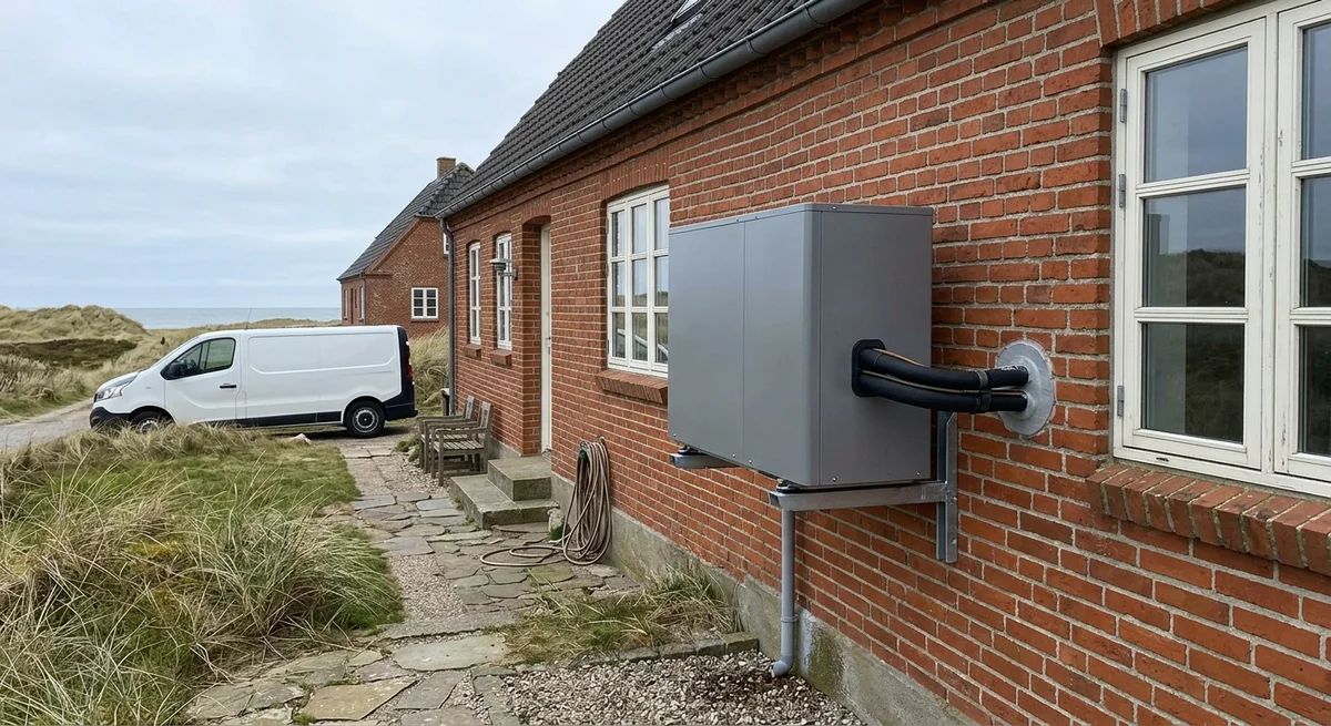 Håndværker udfører kloakrenovering i Outrup